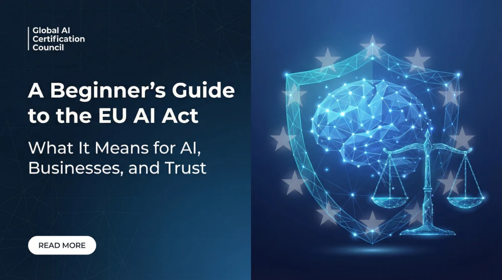 EU AI Act AI governance illustration with digital network and protective shield