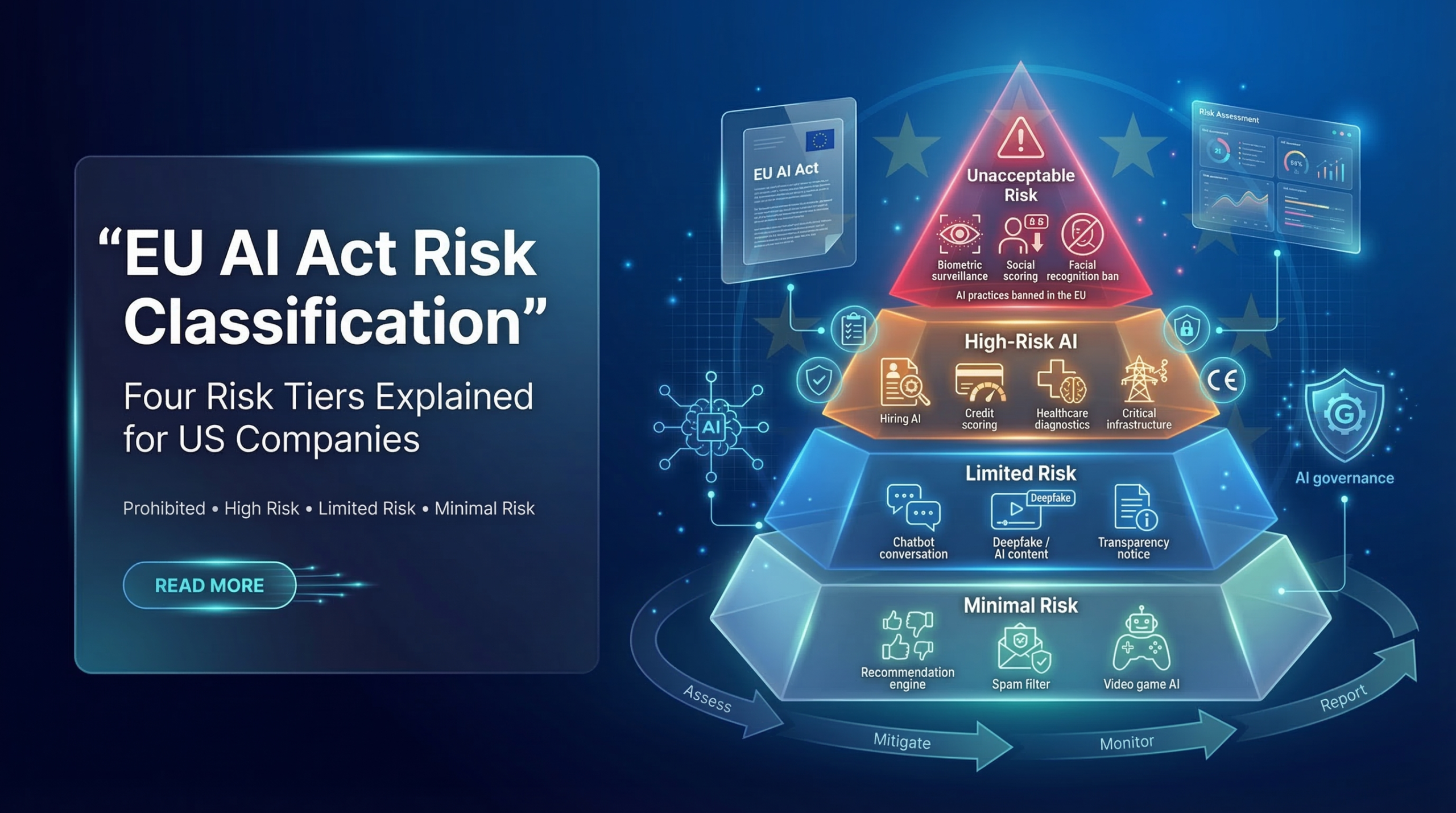 eu ai act four tier ai risk classification diagram
