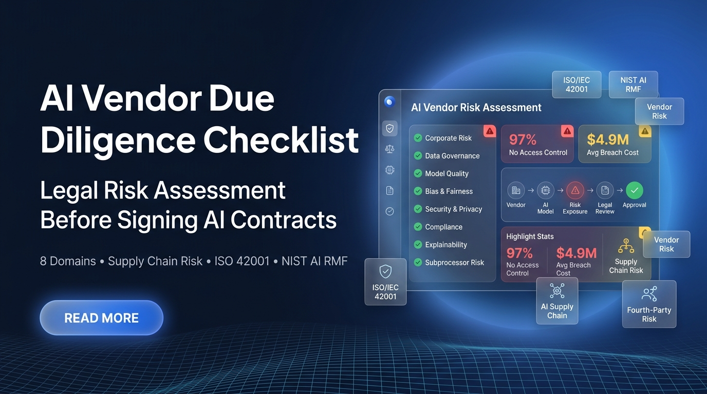 ai vendor due diligence checklist legal risk