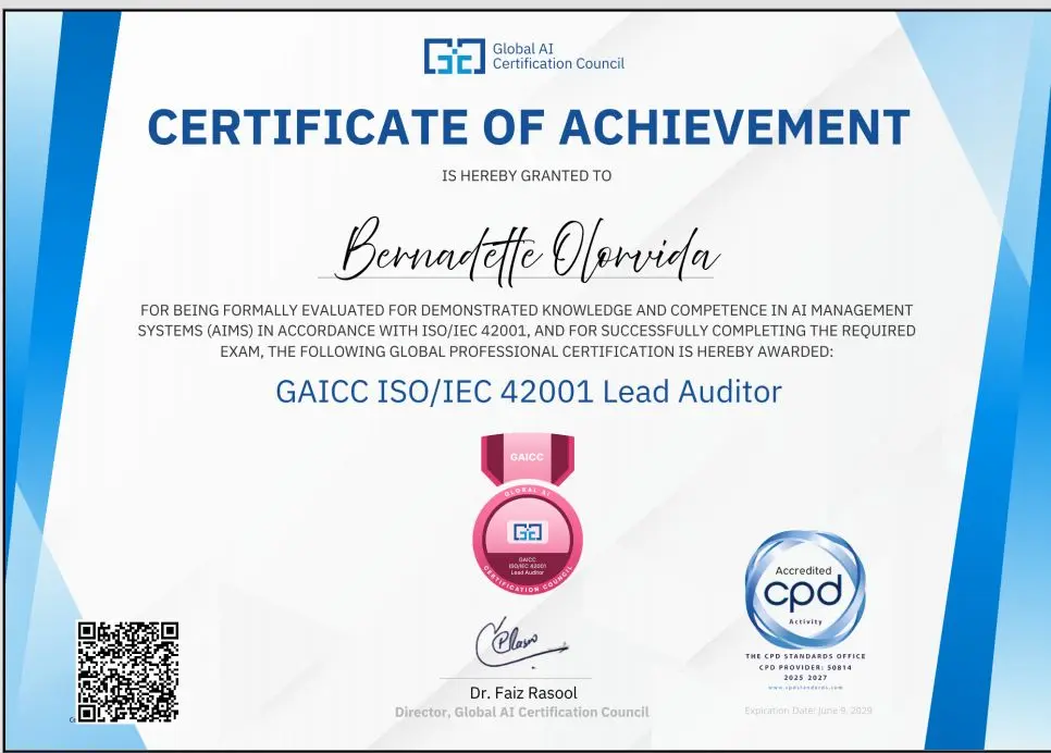 Bernadette Olorvida LinkedIn Post